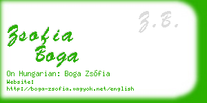 zsofia boga business card
