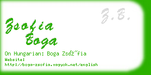 zsofia boga business card